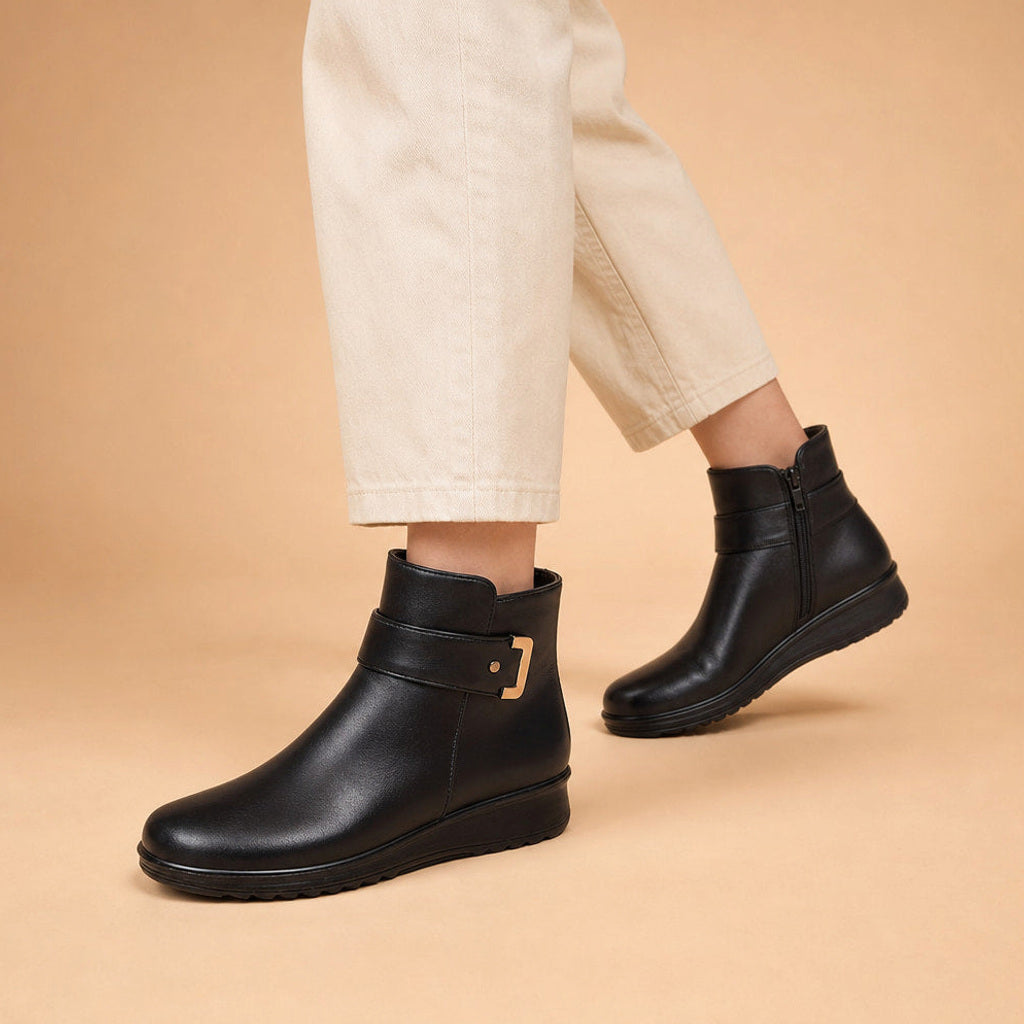 Trudgard | Chelsea Boots mit Schnalle und Fleecefutter Schwarz Schwarz – Produktfoto