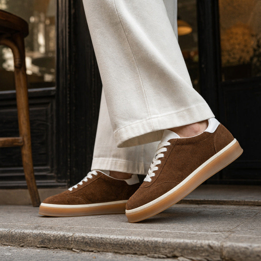 Waldtraud | Plateau Sneaker mit Gummisohle Braun Braun – Gesamtlook