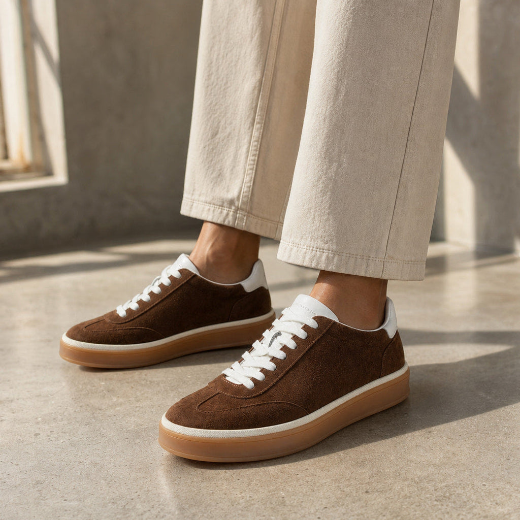 Waldtraud | Plateau Sneaker mit Gummisohle Braun – Produktfoto