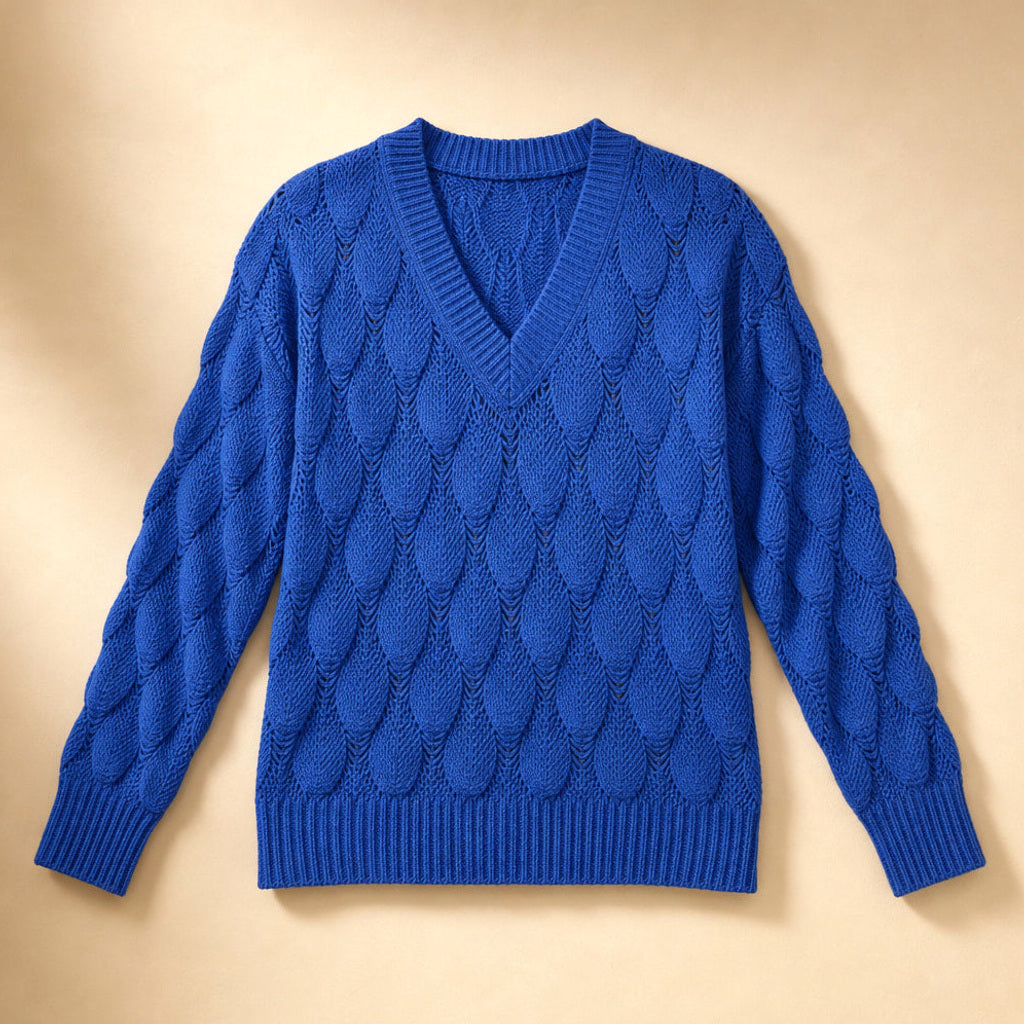 Waltrud | Pullover mit V-Ausschnitt Relaxed Fit – Produktfoto
