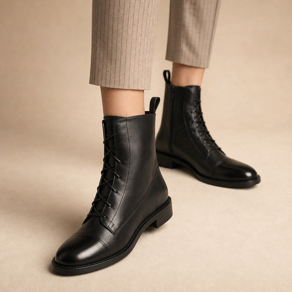 Wiebke | Chelsea Boots mit Mandelkappe und Blockabsatz in Schwarz – Premium Editorial
