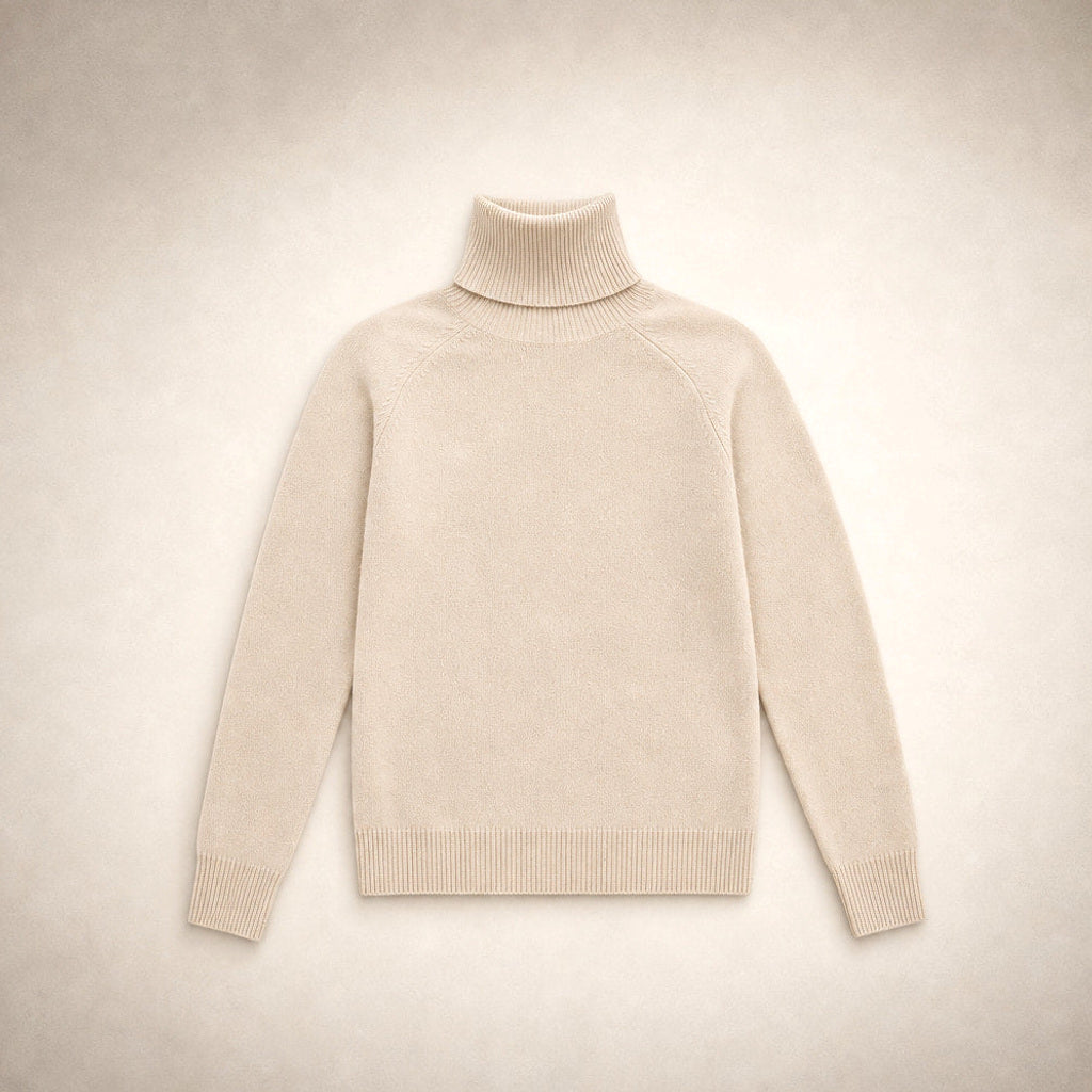 Witteke | Rollkragenpullover aus Merino-Kaschmir-Mischung Beige – Produktfoto