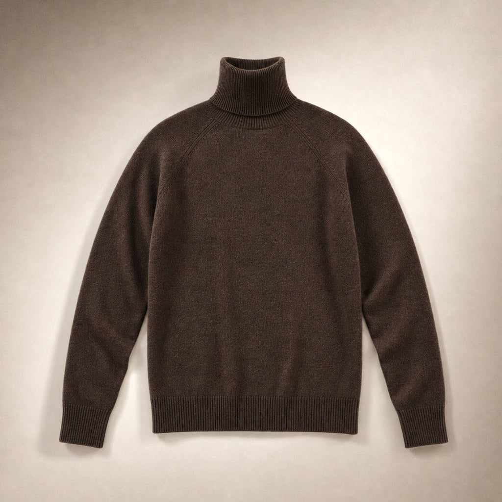 Witteke | Rollkragenpullover aus Merino-Kaschmir-Mischung Braun – Produktfoto