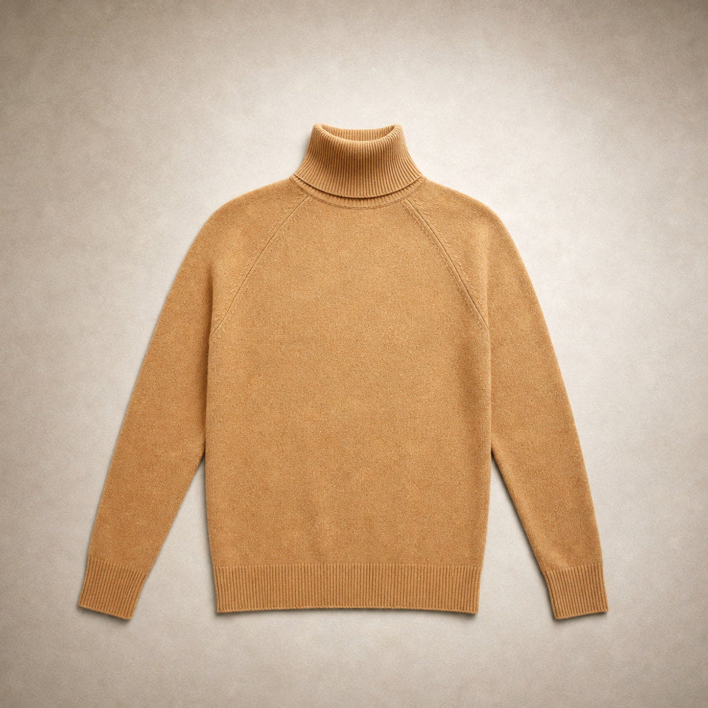 Witteke | Rollkragenpullover aus Merino-Kaschmir-Mischung Hellbraun – Produktfoto