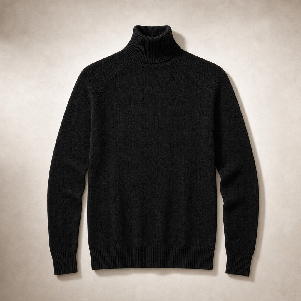 Witteke | Rollkragenpullover aus Merino-Kaschmir-Mischung Schwarz – Produktfoto
