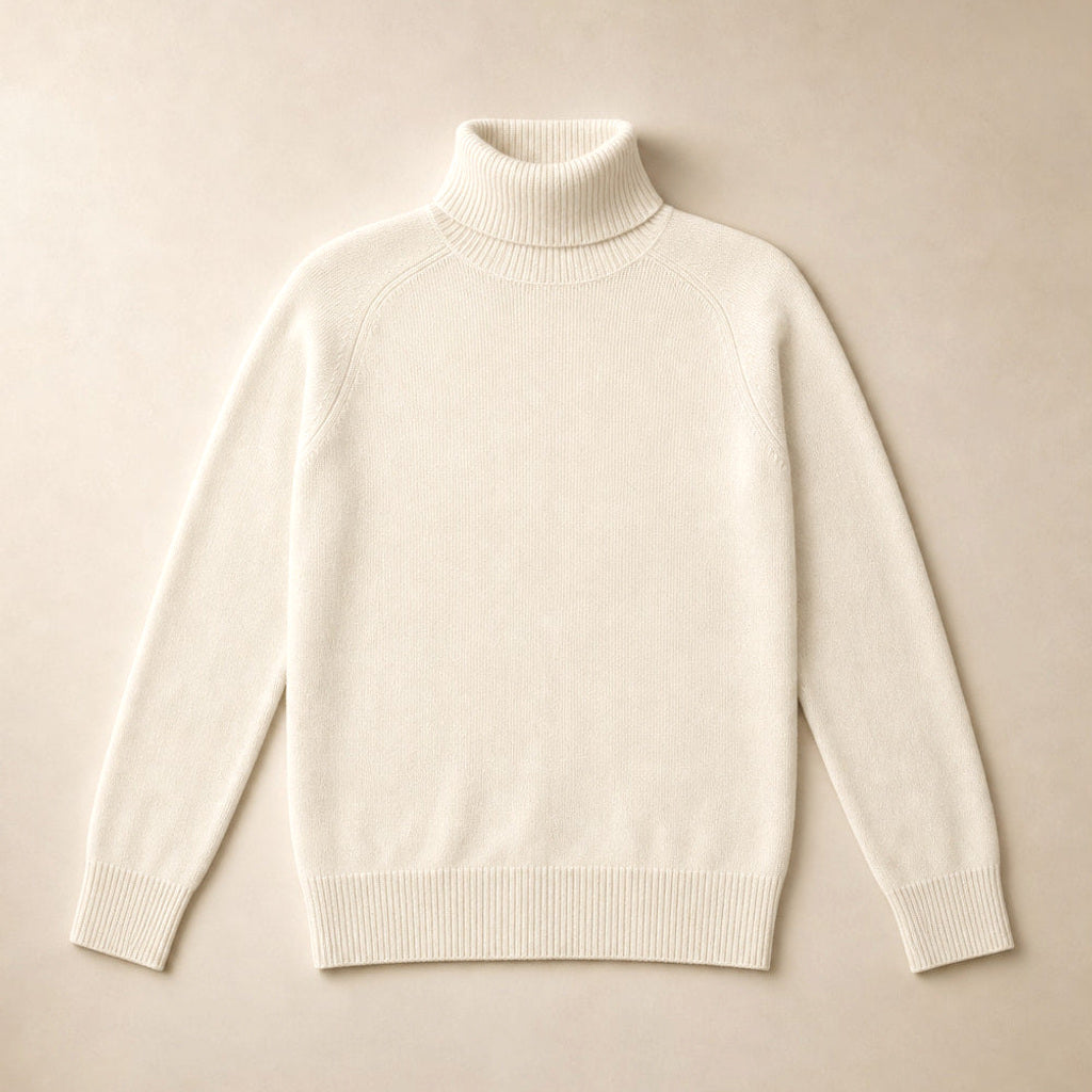 Witteke | Rollkragenpullover aus Merino-Kaschmir-Mischung Weiß – Produktfoto