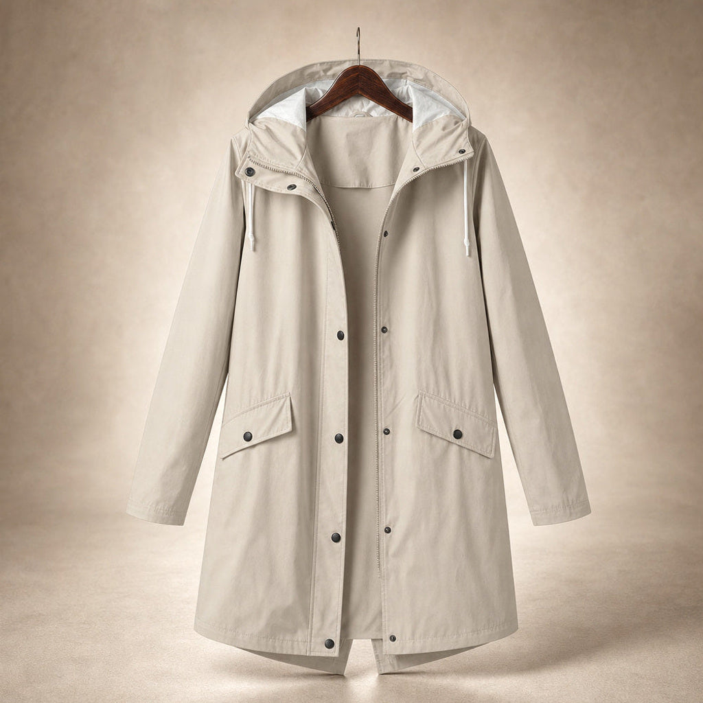 Zilleke | Regenjacke mit verstellbarer Kapuze Beige – Produktfoto
