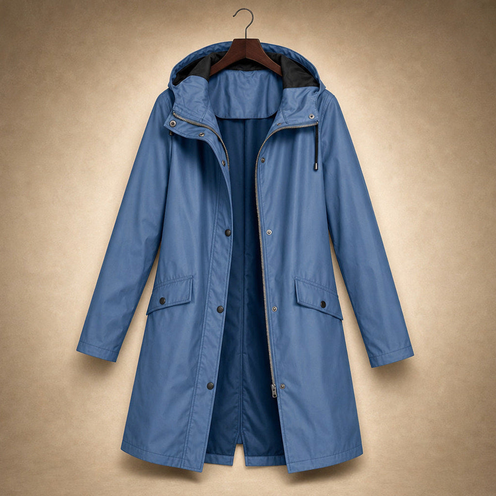 Zilleke | Regenjacke mit verstellbarer Kapuze Blau – Produktfoto