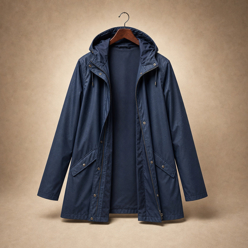 Zilleke | Regenjacke mit verstellbarer Kapuze Marineblau / Blau – Produktfoto